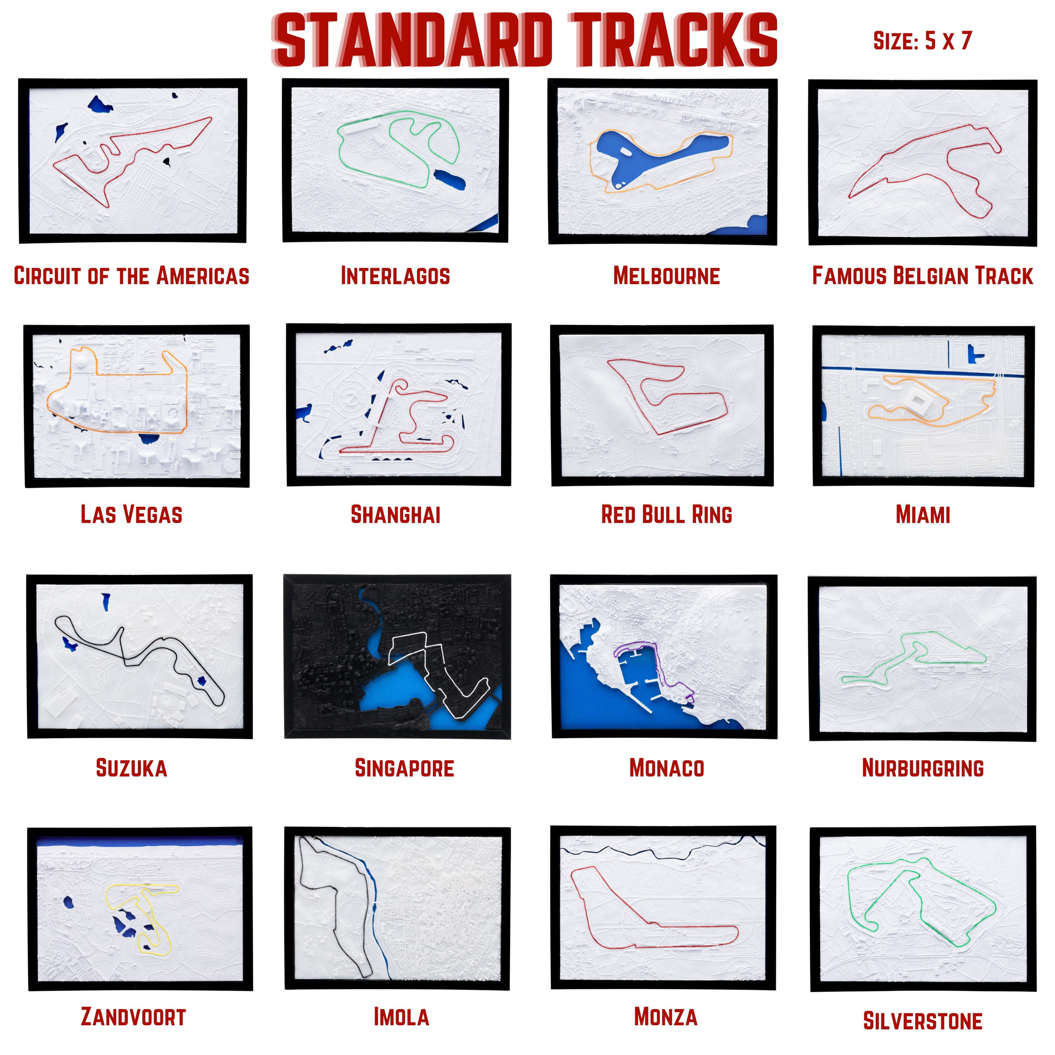 3D Circuit Track Art | F1 | Customizable | Gift | Decoration | Kitchen | Bedroom | Living room |