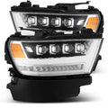 AlphaRex 19-20 Ram 1500HD NOVA LED Proj Headlights Plank Style Chrome w/Activ Light/Seq Signal/DRL 880517