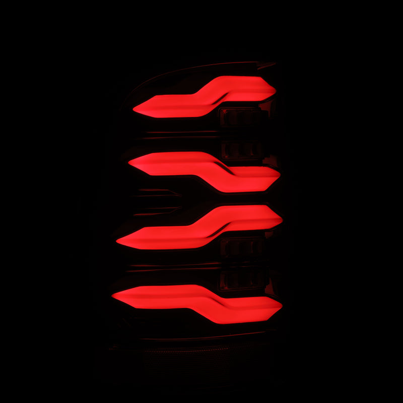 AlphaRex 09-18 Dodge Ram Luxx-Series LED Tail Lights Black w/ Activation Light & Sequential Signal 640004