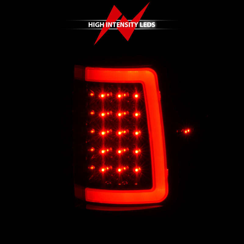 ANZO 2004-2006 Ford F-150 LED Tail Lights w/ Light Bar Black Housing Clear Lens 311342