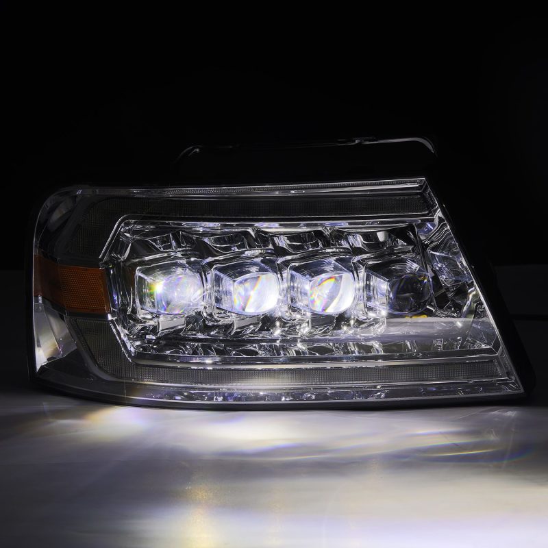 AlphaRex 04-08 Ford F150 / 06-08 Lincoln Mark LT NOVA LED Proj Headlights Chrome w/Activ Light/Seq 880129