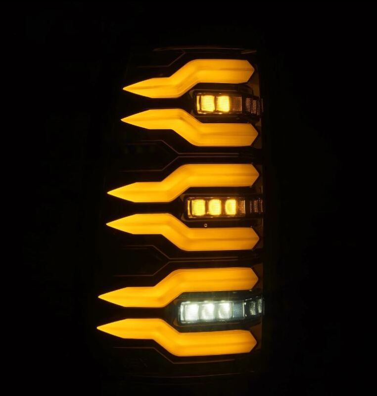 AlphaRex 99-06 Chevrolet Silverado/99-06 GMC Sierra LUXX-Series LED Tail Lights - Black 620006
