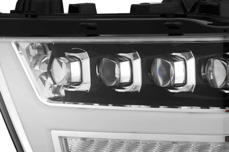 AlphaRex 19-20 Ram 1500HD NOVA LED Proj Headlights Plank Style Chrome w/Activ Light/Seq Signal/DRL 880517