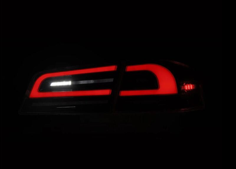 AlphaRex 12-21 Tesla Model S LUXX-Series LED Tail Lights - Black/Red 601130