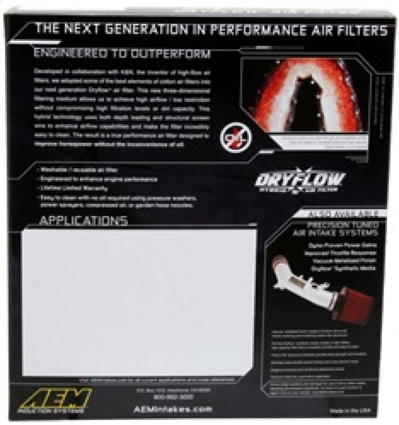 AEM Induction AEM 2015 Ford Mustang 2.3L/3.7L/5.0L Dryflow Air Filter 28-50029