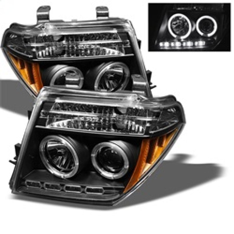 Spyder Nissan Frontier 05-08 Projector Headlights LED Halo LED Blk PRO-YD-NF05-HL-BK 5011527