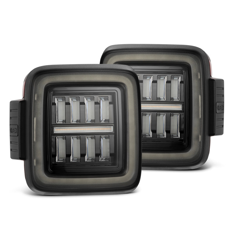 AlphaRex 18-23 Jeep Wrangler JL NOVA Prismatic LED Taillights Alpha-Black 602010