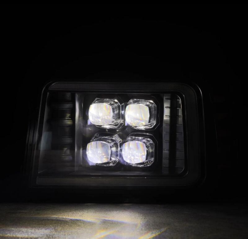 AlphaRex 92-96 Ford F-Series/Bronco NOVA-Series LED Proj Headlight Bk w/Actv Light SeqSig & SBDRL 880299