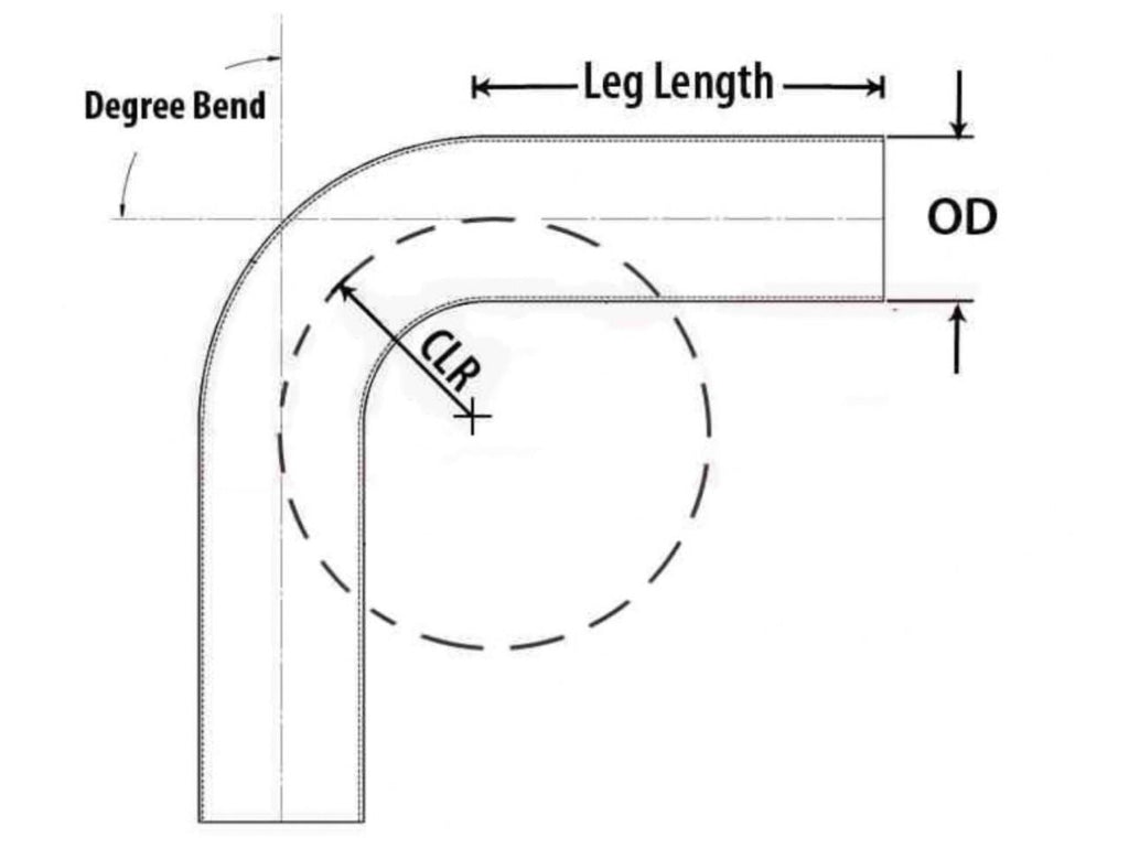 HPS 1-3/4" OD 120 Degree Bend 6061 Aluminum Elbow Pipe Tubing 16 Gauge w/ 2" CLR