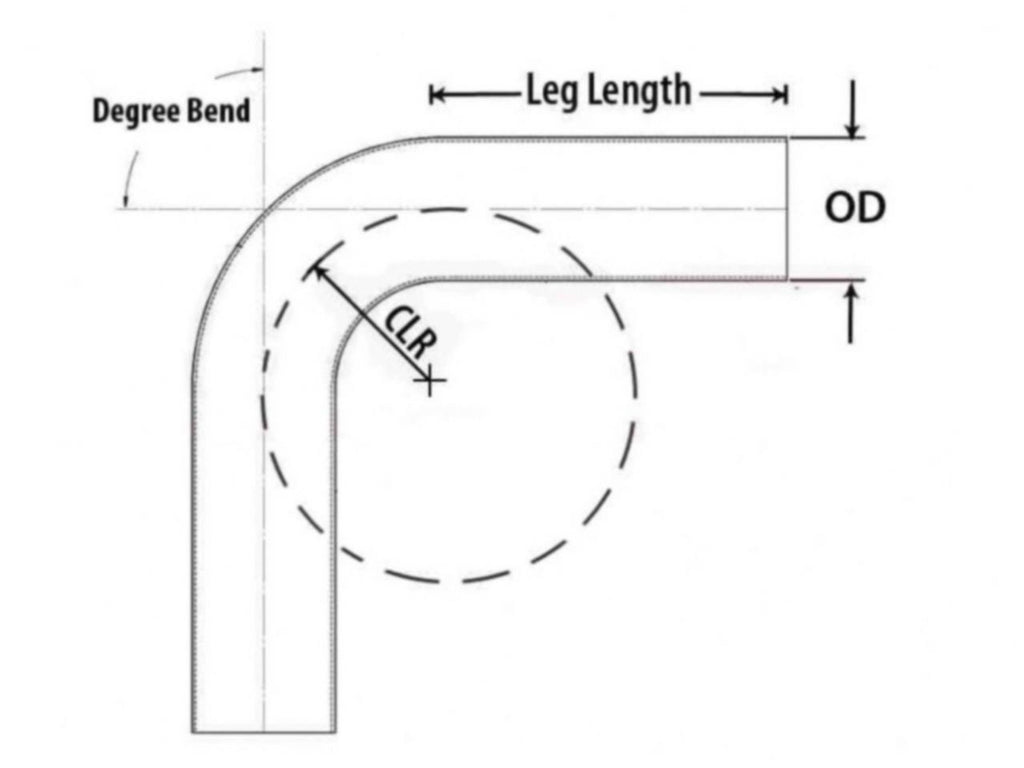 HPS 2" OD 35 Degree Bend 6061 Aluminum Elbow Pipe Tubing 16 Gauge w/ 3 1/8" CLR