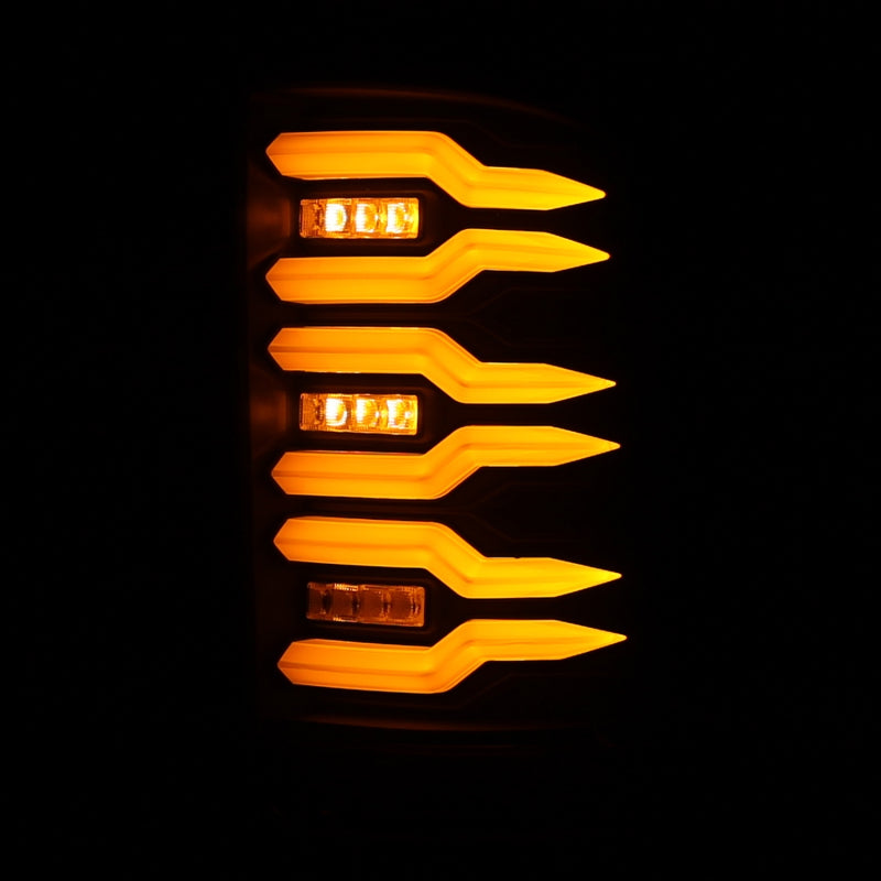 AlphaRex 07-13 GMC Sierra 1500/07-14 2500/3500HD (No Classic/Dually) Luxx-Series LED Tail Lights Blk 630060