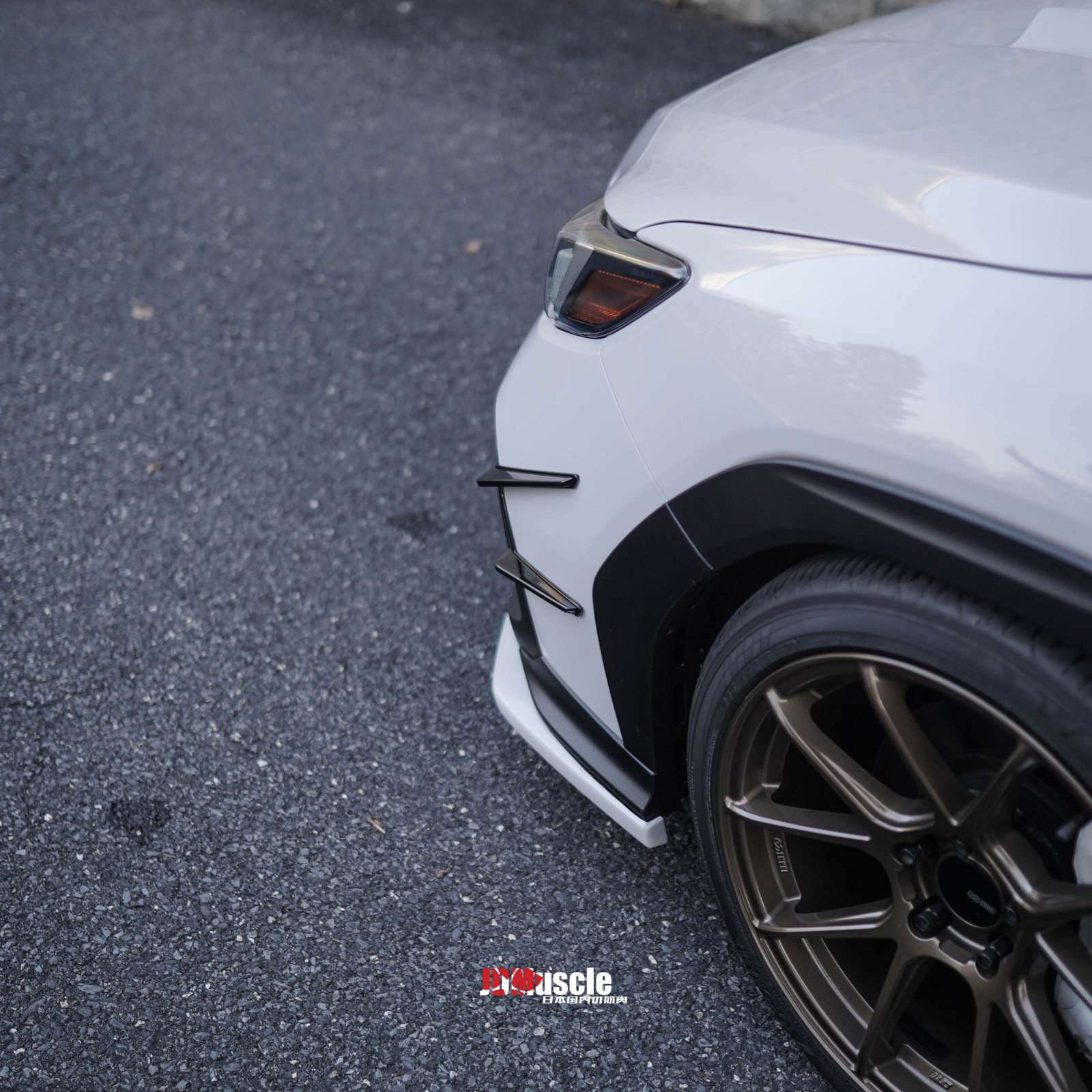 JDMuscle [22-25 WRX] Canards V1 - ABS / Paint Matched / Gloss Black