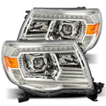 AlphaRex 05-11 Toyota Tacoma LUXX LED Projector Headlights Plank Style Chrome w/Activation Light/DRL 880740