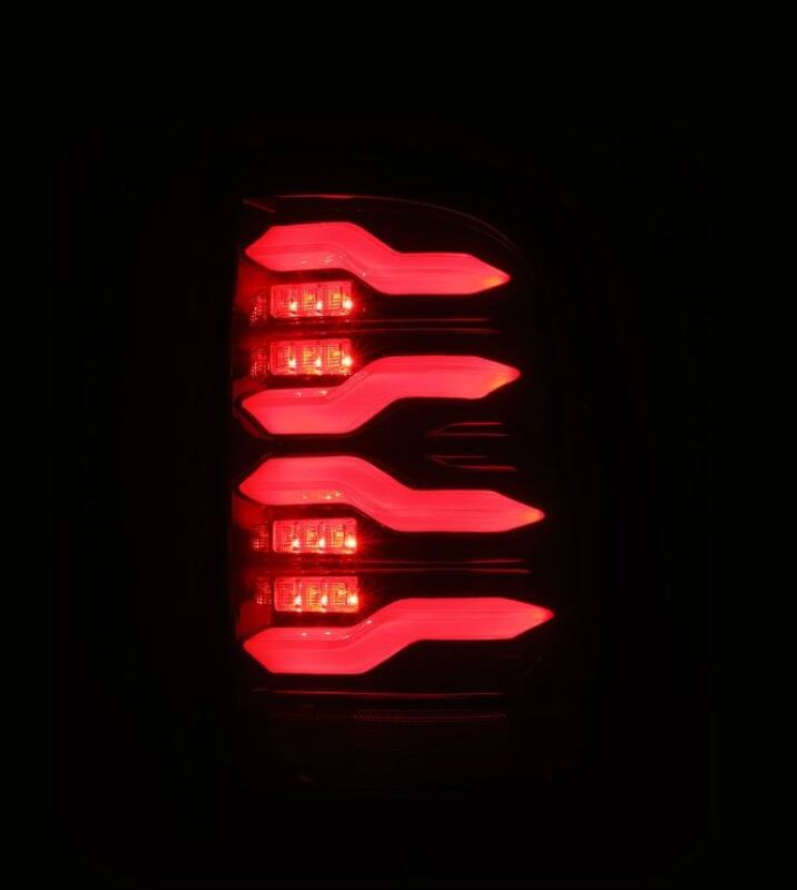 AlphaRex 09-18 Dodge RAM LUXX-Series LED Taillights Black Red w/Actv Light & SS 640002