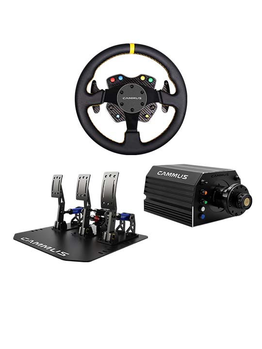 CAMMUS DDWB 15NM and LC100 Pedals and GT1 Steering Wheel