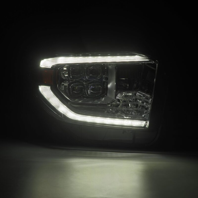 AlphaRex 14-21 Toyota Tundra NOVA LED Proj HL Chrome w/Actv Light & Seq. Sig + Switchback DRL 880831