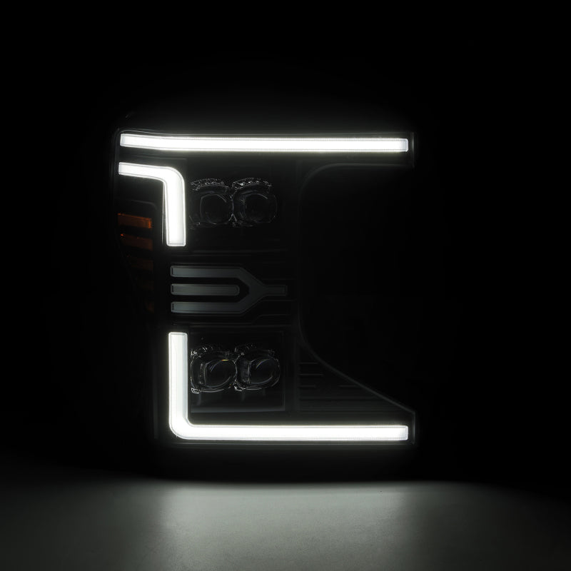 AlphaRex 20-22 Ford F-250/350/450 SD NOVA-Series LED Proj Headlights Bk w/Actv Light SeqSig & SBDRL 880338