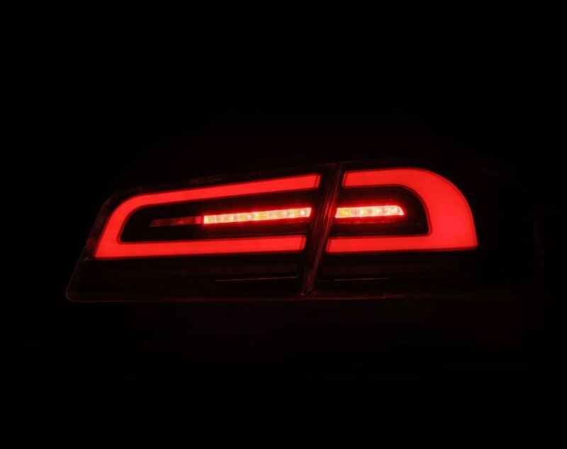 AlphaRex 12-21 Tesla Model S LUXX-Series LED Tail Lights - Black/Red 601130