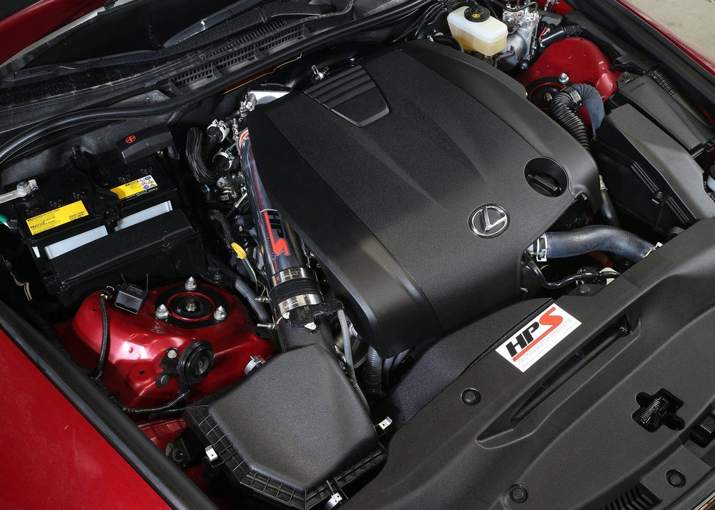 HPS Post MAF Air Intake Tube Kit 2014-2016 Lexus IS250 2.5L V6 F-Sport, Black