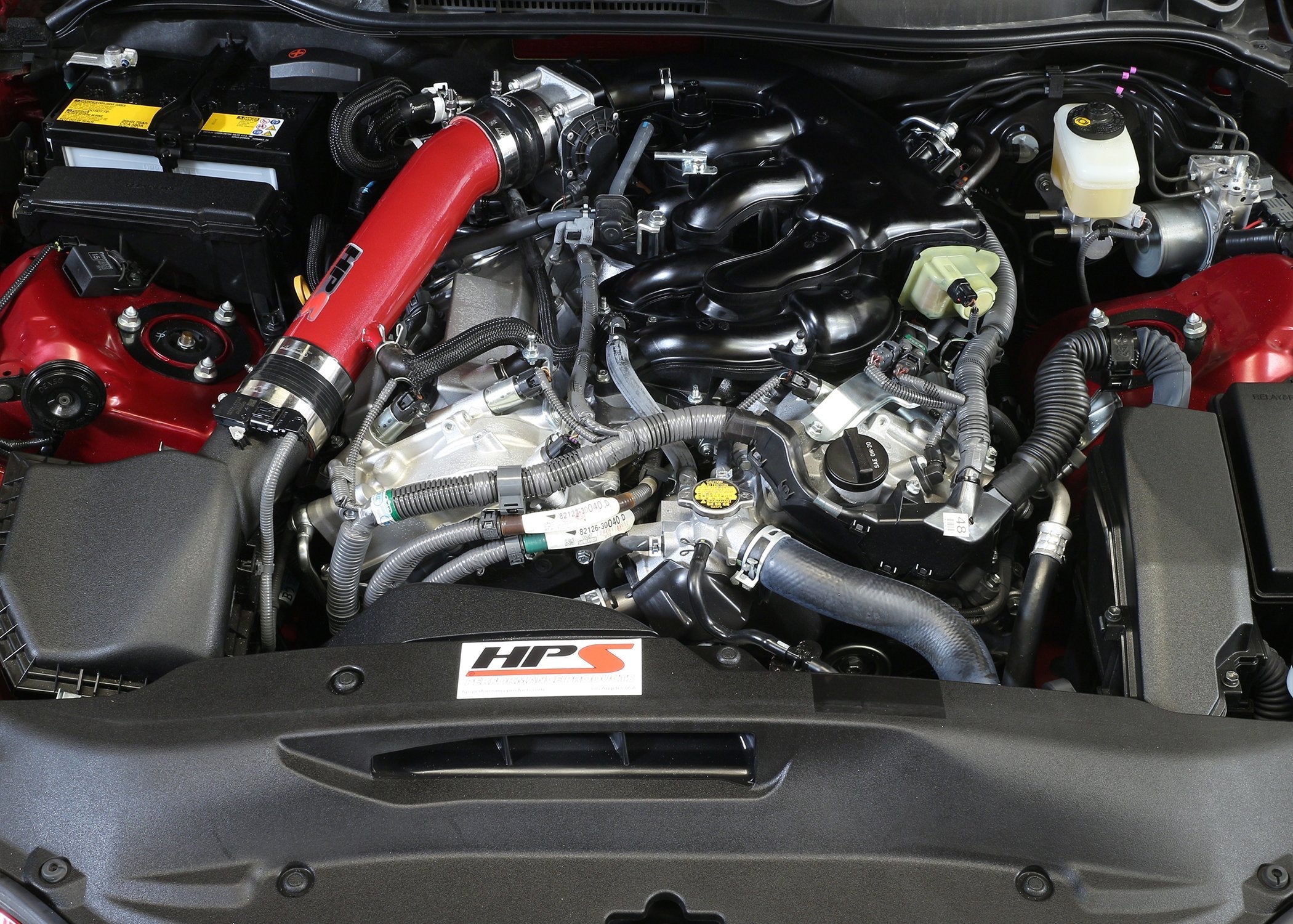 HPS Post MAF Air Intake Tube Kit 2014-2016 Lexus IS250 2.5L V6 Non F-Sport, Red