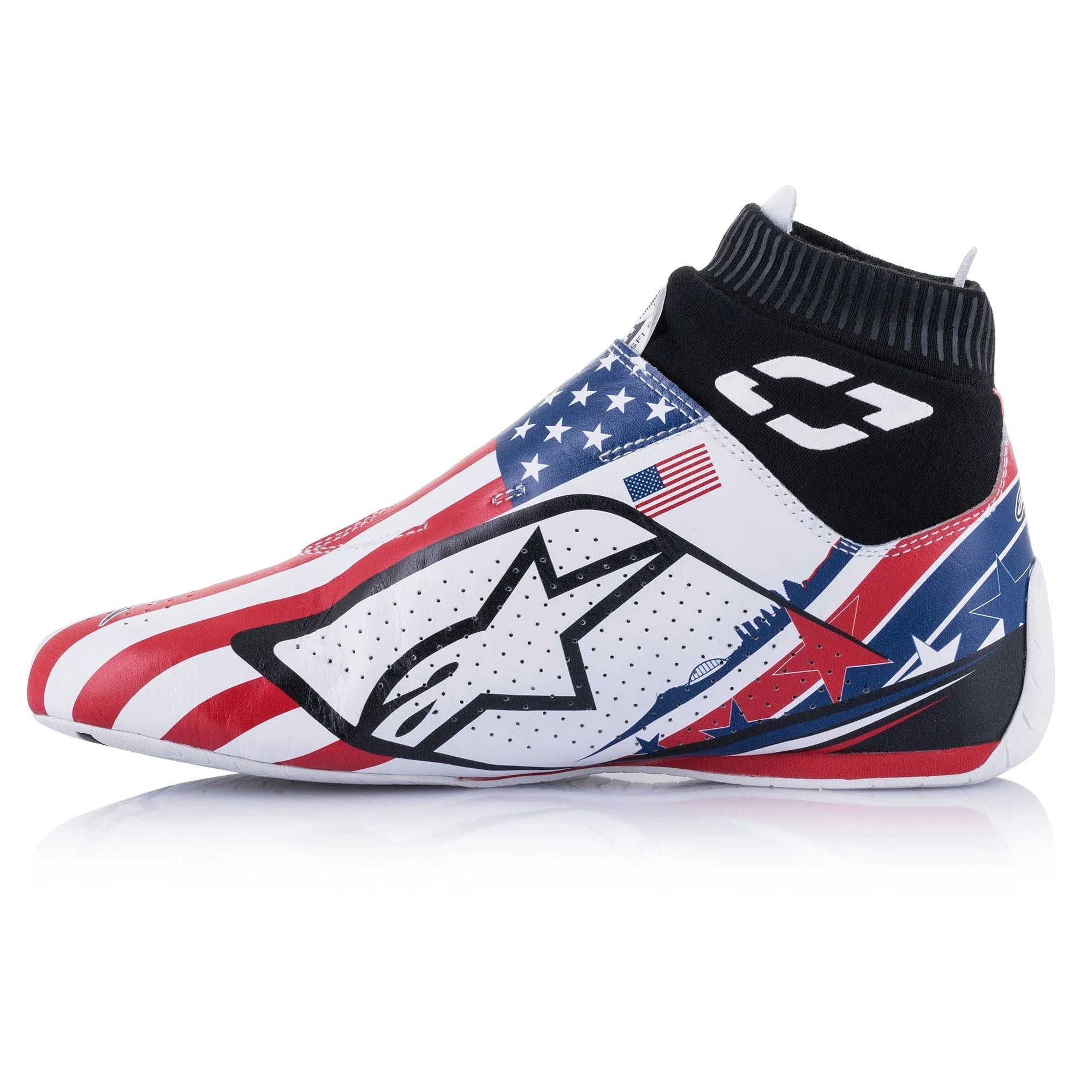 Alpinestars Supermono v2 Liberty Racing Shoes (Size: 12, White/Red/Blue)