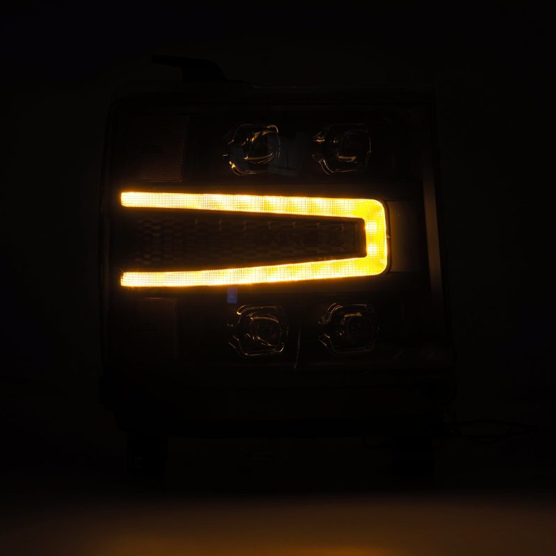 AlphaRex 16-18 Chevy 1500HD NOVA-Series LED Proj Headlights BK w/Actv Lgt/SeqSig & DRL (Req 810023) 880237