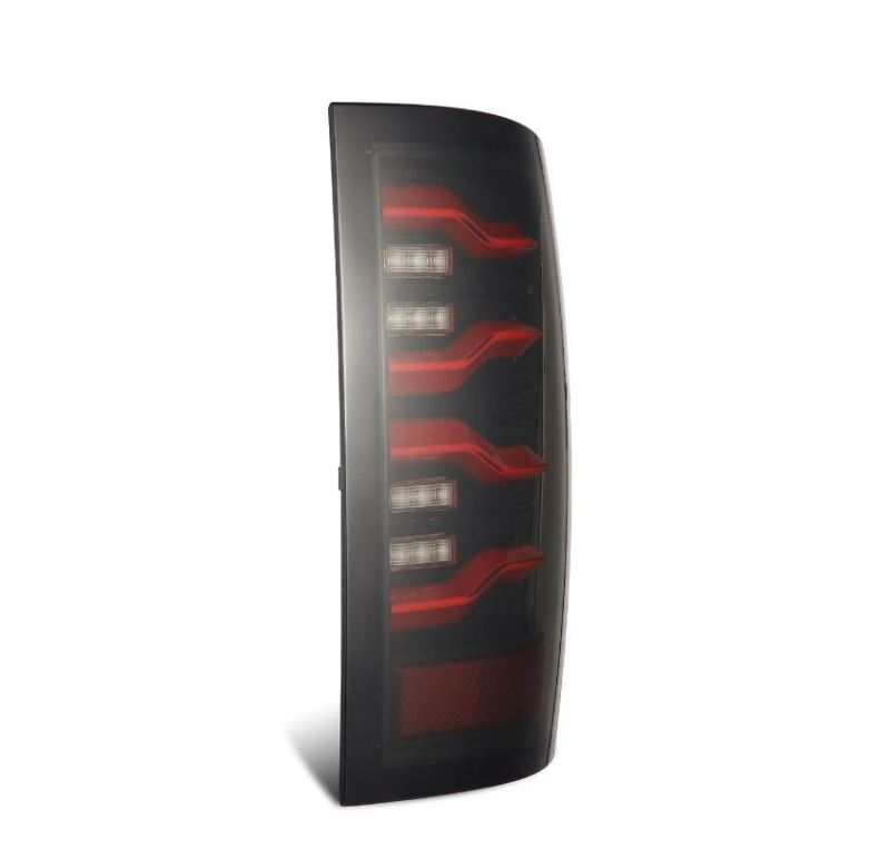 AlphaRex 09-18 Dodge RAM LUXX-Series LED Taillights Black Red w/Actv Light & SS 640002