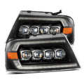AlphaRex 04-08 Ford F-150 (No 2004 Heritage) NOVA-Series LED Proj HL Alpha-Blk w/Actv Lgt / Seq. Sig 880128