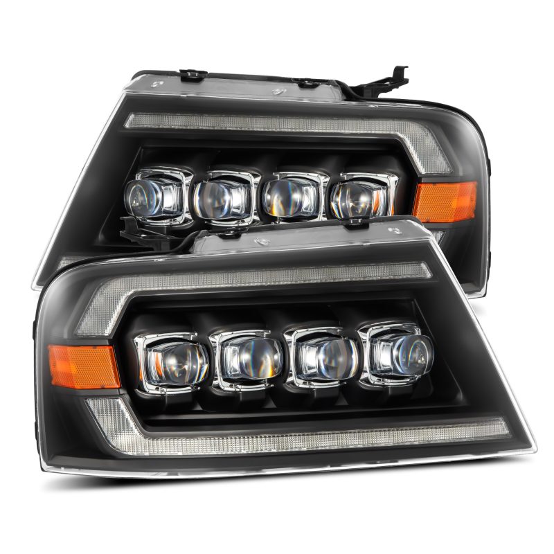 AlphaRex 04-08 Ford F-150 (No 2004 Heritage) NOVA-Series LED Proj HL Alpha-Blk w/Actv Lgt / Seq. Sig 880128