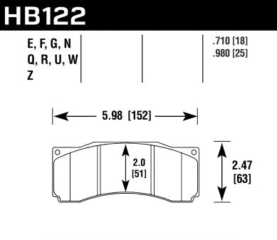 HAWK Performance DTC-70 Motorsports Brake Pads (18mm) - Fits Front YSCPF6B & YSCPF8A Calipers