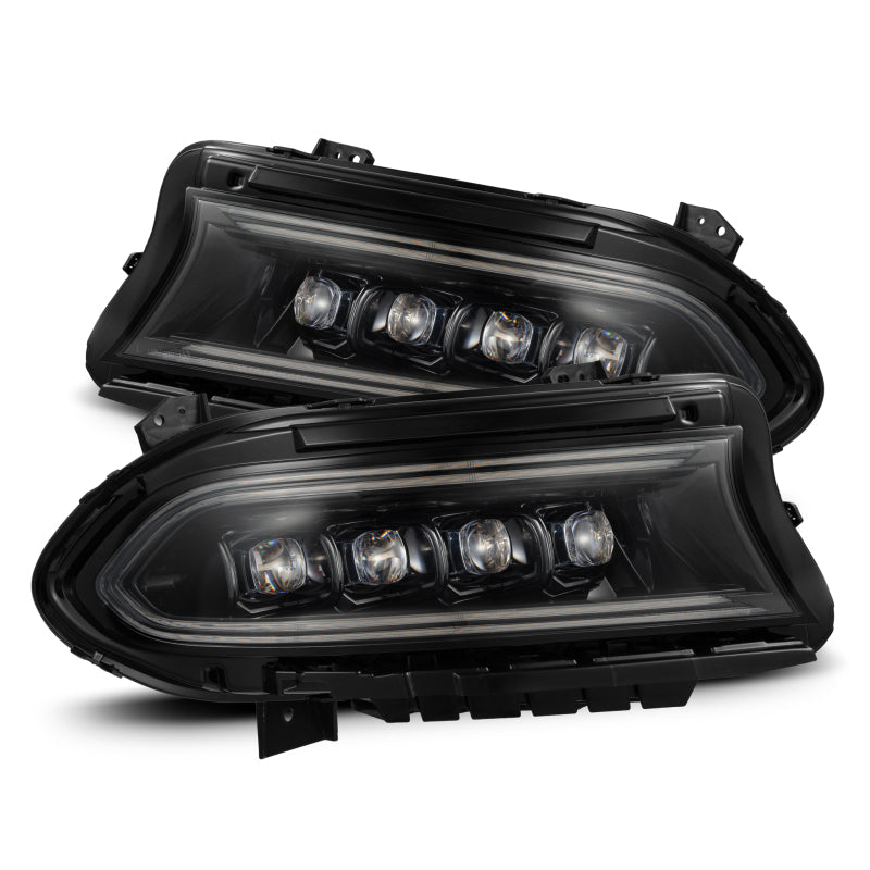 AlphaRex 15-23 Dodge Charger NOVA LED Proj Headlights Alpha-Blk w/Actv Light & Seq.Sig / SB DRL 880500