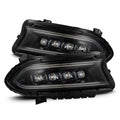 AlphaRex 15-23 Dodge Charger NOVA LED Proj Headlights Alpha-Blk w/Actv Light & Seq.Sig / SB DRL 880500