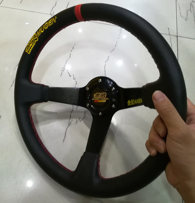 Leather deep dish Steering Wheel 14 inch
