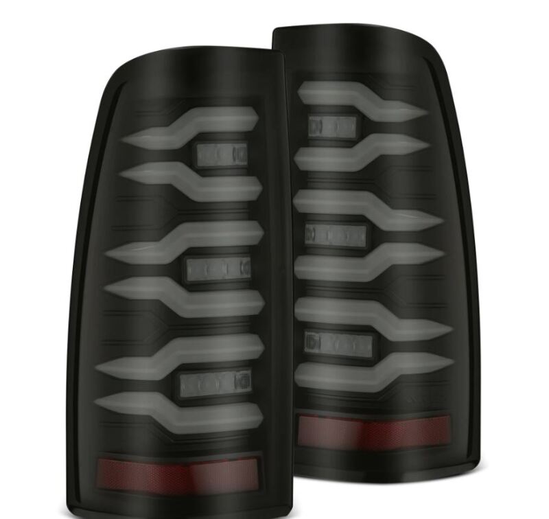 AlphaRex 99-06 Chevrolet Silverado/99-06 GMC Sierra LUXX-Series LED Tail Lights - Black 620006