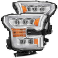 AlphaRex 17-20 Ford Raptor NOVA LED Proj Headlights Plank Style Chrm w/Activ Light Sequential Signal 880151