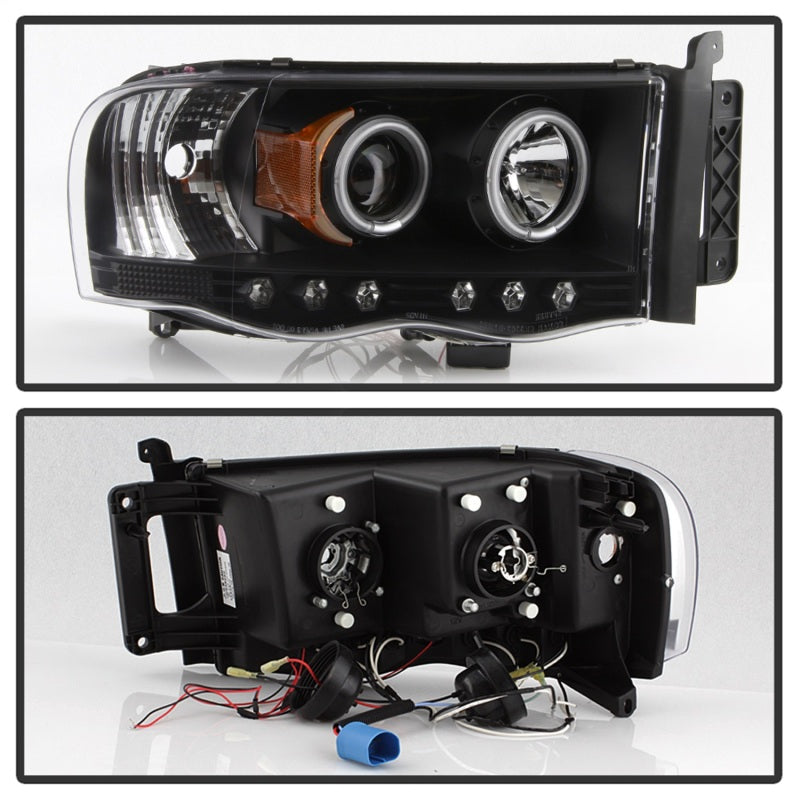 Spyder Dodge Ram 1500 02-05/Ram 2500 03-05 Projector Headlights LED Halo LED Blk PRO-YD-DR02-HL-BK 5009975