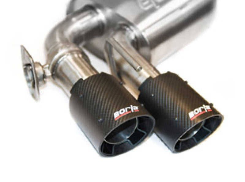 Borla 18-19 Ford Mustang GT 5.0L Coupe w/o Valves ATAK 3in Cat-Back Exhaust-Blk Carbon Fiber Tips 140746CFBA
