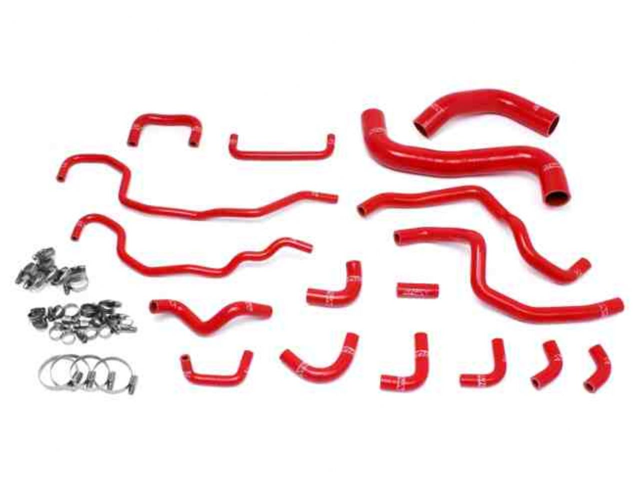 HPS Red Reinforced Silicone Radiator + Heater Hose Kit Subaru 15-16 WRX STI 2.5L Turbo