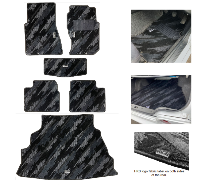 HKS FLOOR MATS BNR32 FULL SET OCT RHD 53001-AN036