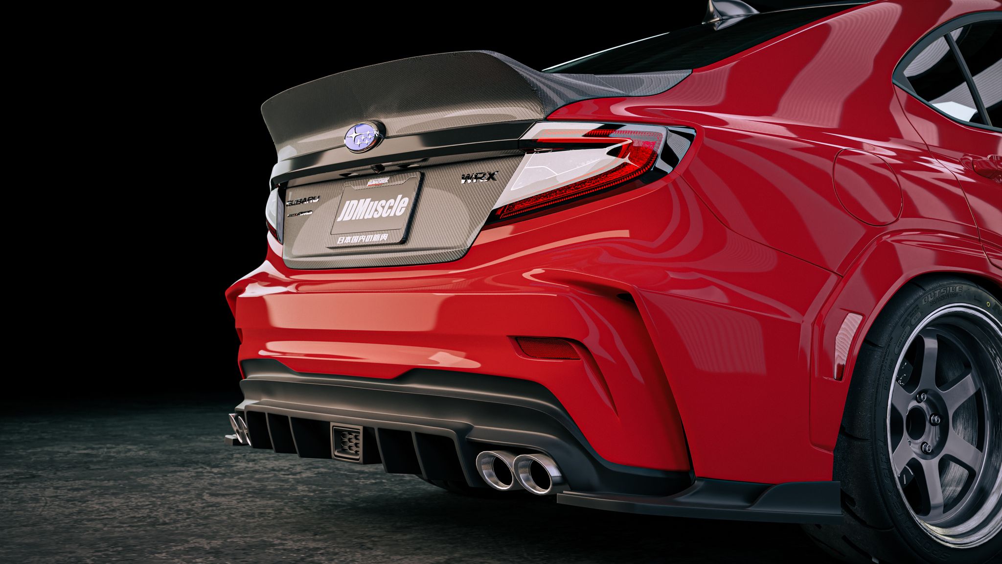 JDMuscle [22-25 WRX] Evolution Rear Bumper