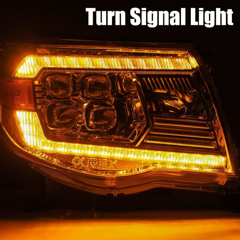 AlphaRex 05-11 Toyota Tacoma NOVA LED Projector Headlights Plank Style Alpha Black w/Activ Light/DRL 880742