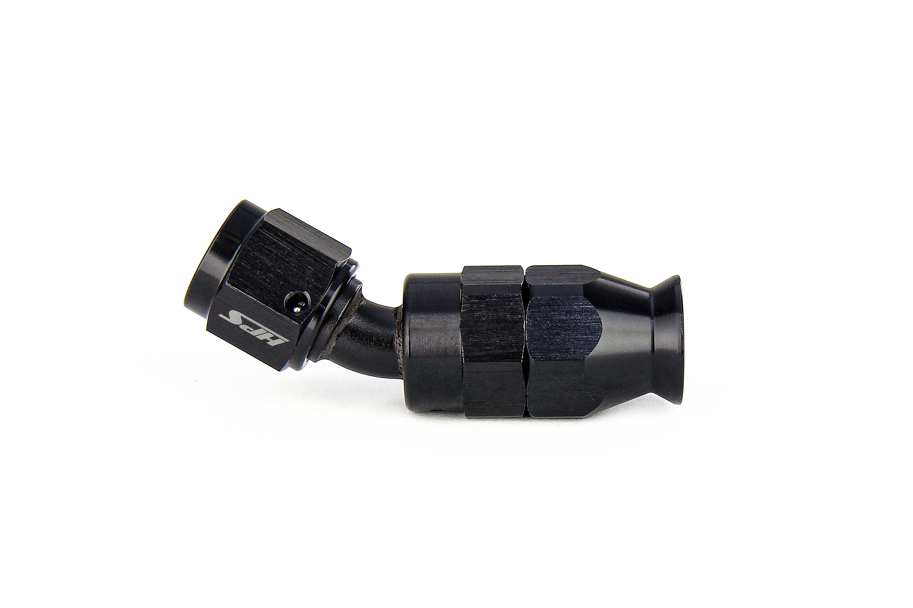 HPS Performance Straight/ 30-180 Degree 3-10 Compression Teflon Hose End to AN Female for Stainless Steel Reinforced PTFE Hose, Aluminum, Black