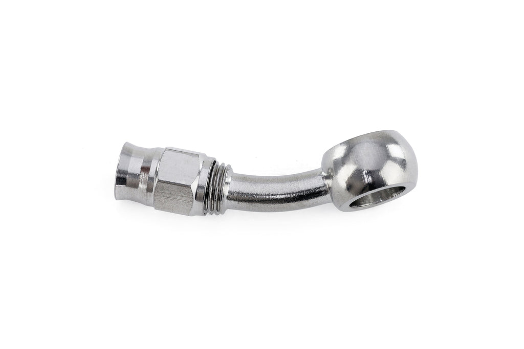 HPS Performance -3 Compression Teflon Hose End to AN Female with 10mm Banjo for PTFE Hose, Stainless Steel