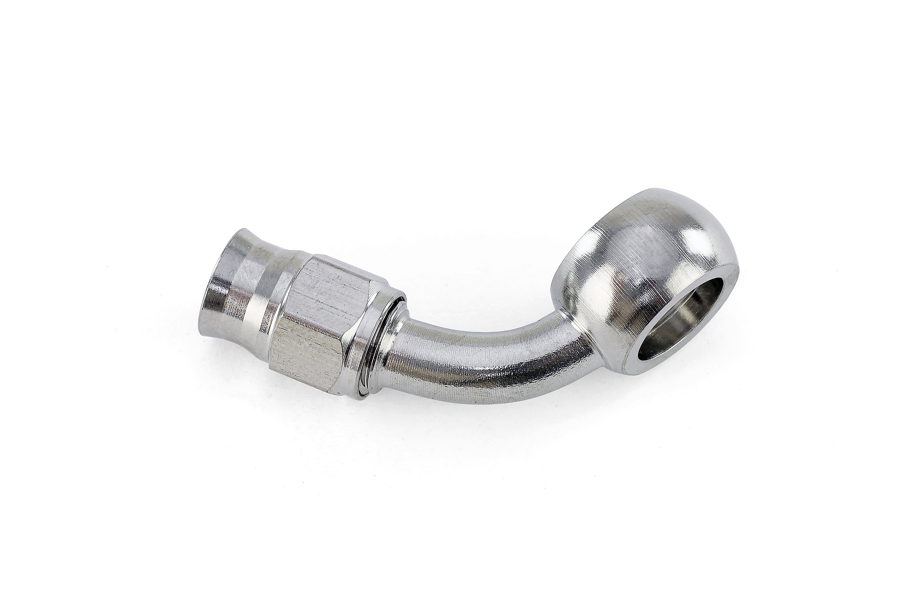 HPS Performance -3 Compression Teflon Hose End to AN Female with 10mm Banjo for PTFE Hose, Stainless Steel