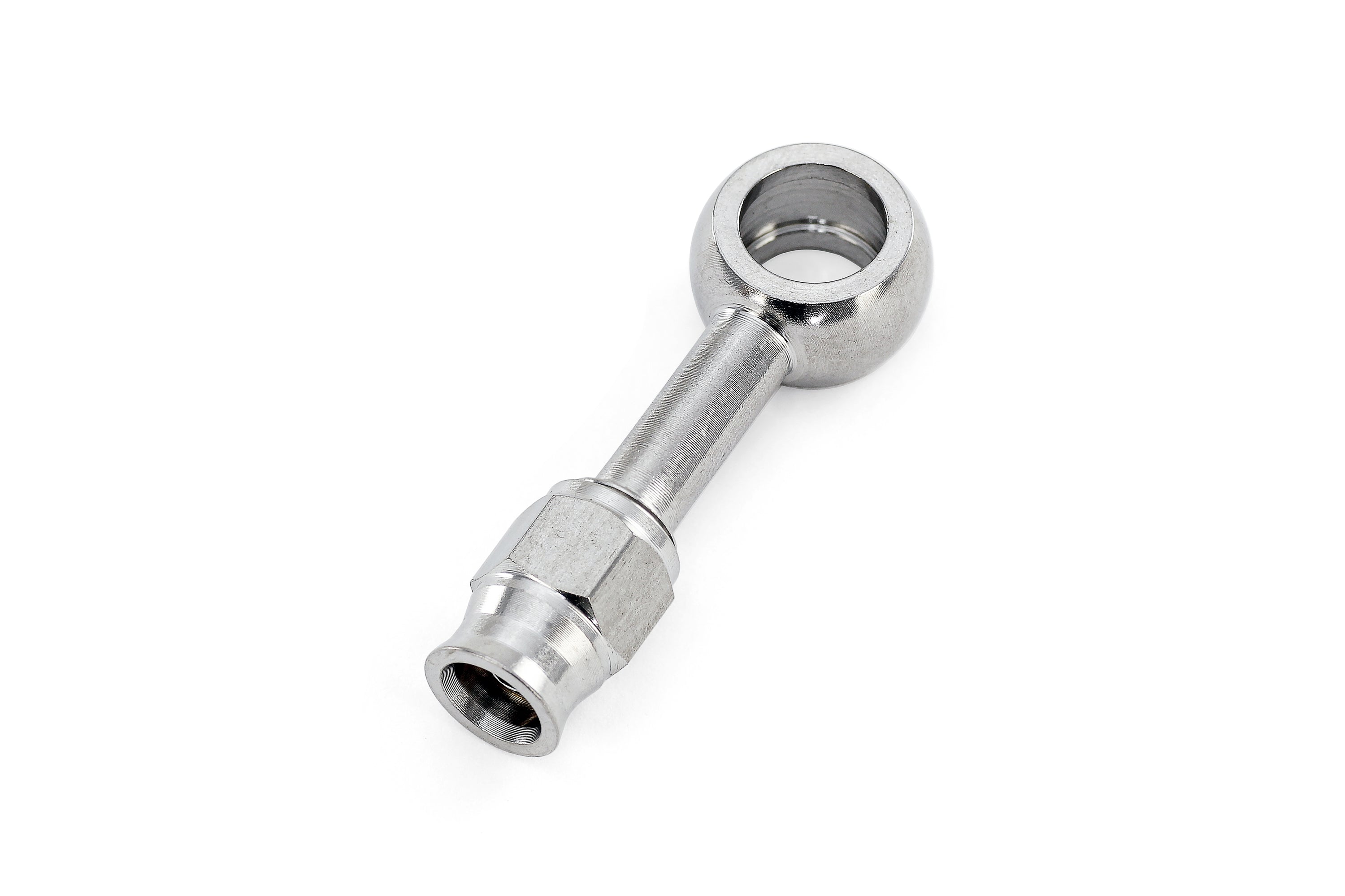 HPS Performance -3 Compression Teflon Hose End to AN Female with 10mm Banjo for PTFE Hose, Stainless Steel