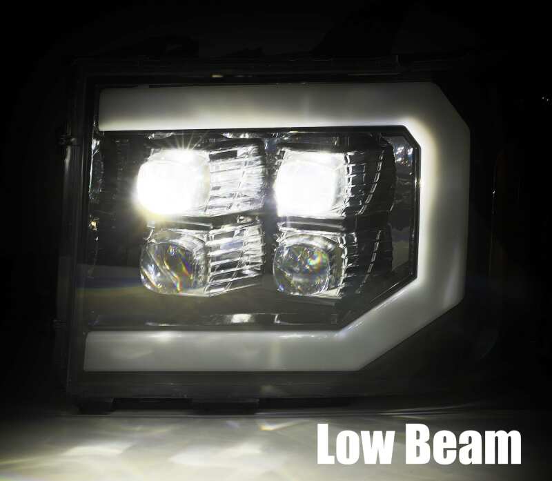 AlphaRex 07-13 GMC 1500HD NOVA LED Proj Headlights Plank Style Chrome w/Activ Light/Seq Signal/DRL 880608