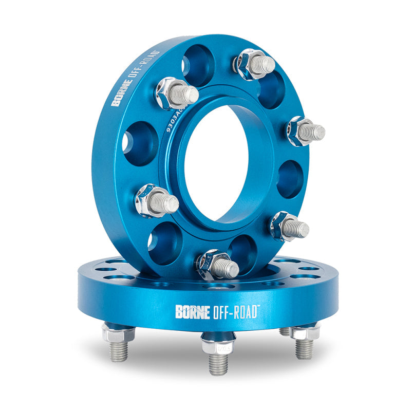 Borne Off-Road Wheel Spacers 5x150 110.1 25 M14 Blue BNWS-010-250BL