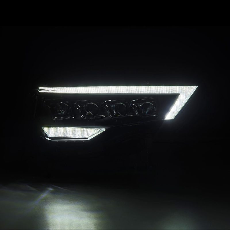 AlphaRex 14-22 Toyota 4Runner (2021 Req. Conv) NOVA LED Proj HL Blk w/Actv Light & Seq. Sig + SB DRL 880808
