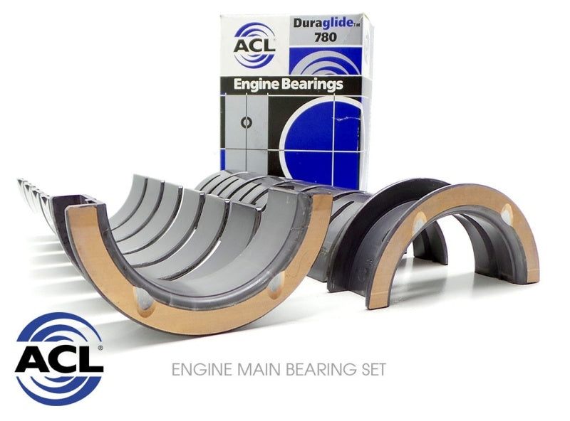 ACL 1967-1998 Chevy V8 267/305/327/350 .10mm Trimetal Oversized Main Bearing Set 5M909P-10