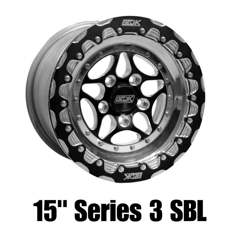 Belak Wheels Belak 15x8 / 5in BS / 5x114.3 BP / High Pad / Series 3 Wheel - Single Beadlock Billet Outer Lip 15085114S35BS-BLT